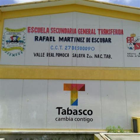 Escuela Secundaria Rafael Mart Nez De Escobar Av Valle Real S N Valle