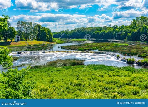 Venta Waterfall At Latvian Village Kuldiga Stock Image Image Of