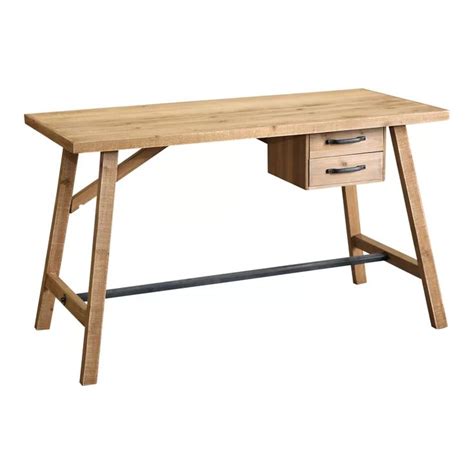 Gracie Oaks Ravenden Timber Solid Wood Desk Wayfair Interior Styles