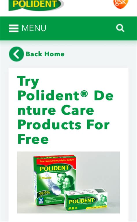 Free Sample Polident Denture Care Life Blog