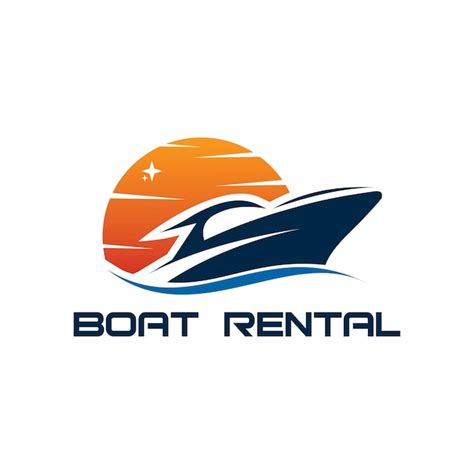 Boat Rental Logo Premium Vector