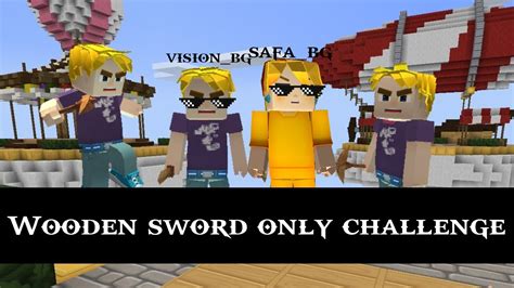 Wooden Sword Only Challenge Blockman Go Bedwars Safa Vision Bg Try