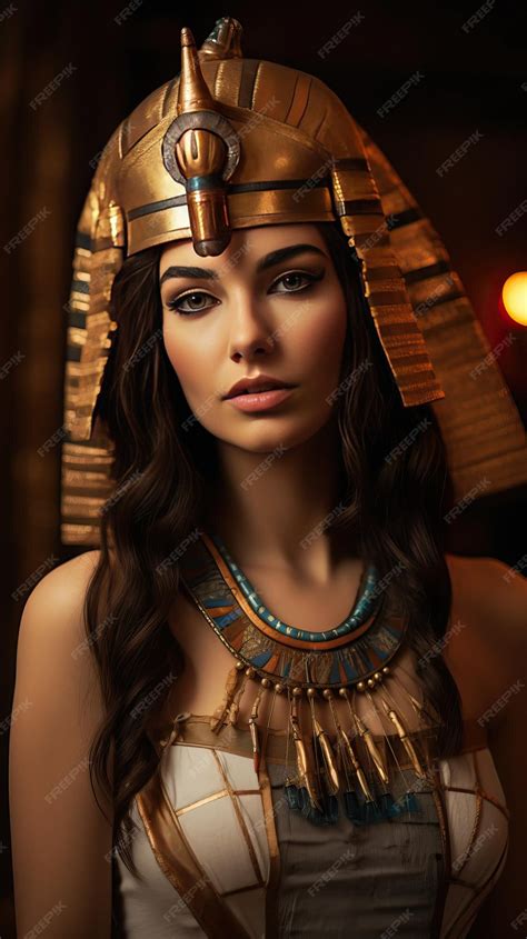 Premium Photo Beautiful Woman Like Queen Of Egypt Cleopatra Generative Ai