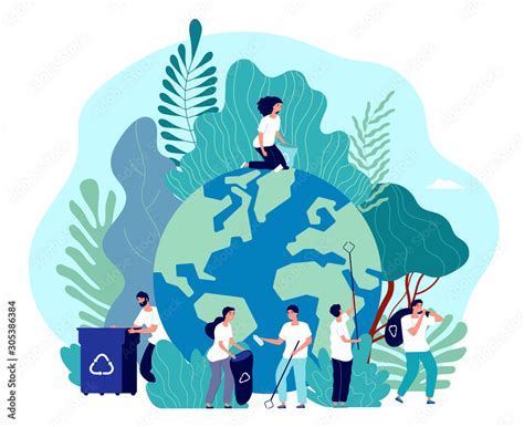 Take Care Of Earth Environmental Protection People Saving Planet