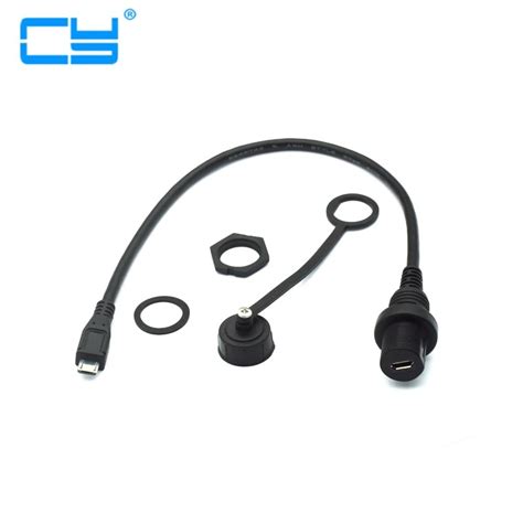 Micro Usb 20 Panel Mount Connector Ip67 Waterproo Vicedeal