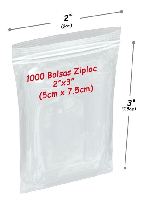 1000 Bolsa Ziploc 2x3 Pulgadas 5x7 5 Centimetros 215 00 En