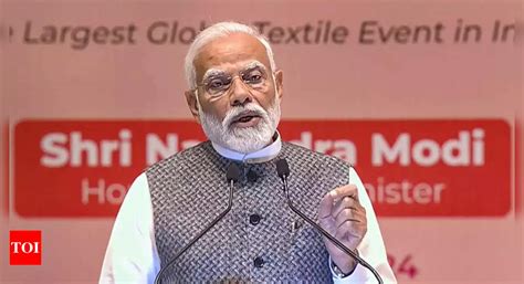 Pm Modi Inaugurates Bharat Tex 2024 Promises Full Support To Textiles