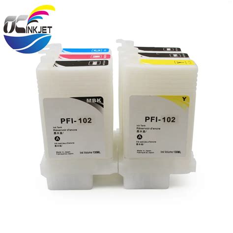 Ocinkjet Pfi Empty Refillable Ink Cartridge With Chip For Canon Ipf