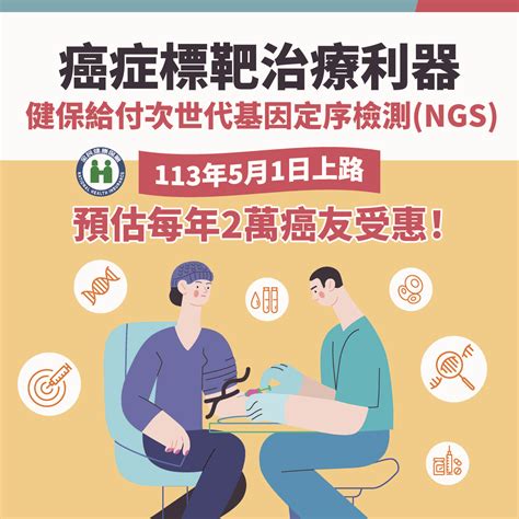 接軌癌症精準醫療趨勢 5月1日起健保給付癌症精準醫療「實體癌 血癌次世代基因定序檢測 Ngs 」 望春風電子報 台灣優質新聞媒體 Sbn News