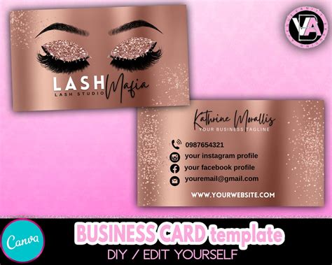 Lash Business Card Lash Tech Business Card Lashes Business Card Lash