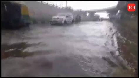 Heavy Rain Lashes Delhi Roads Waterlogged In Several Areas