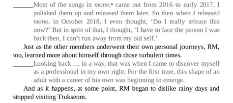 Joonsbase On Twitter BTS Book Spoiler Namjoon About His Mixtape Mono