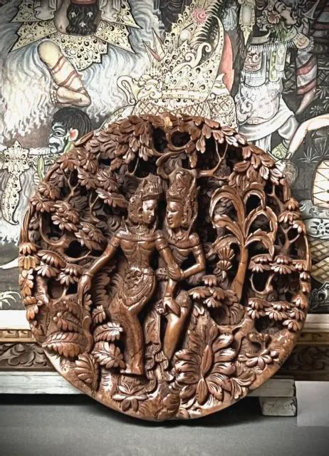 VINTAGE BALINESE SCULPTURE. Rama & Sita. Ramayana Hindu Epic Poem. Hand-Carved. £115.00 ...