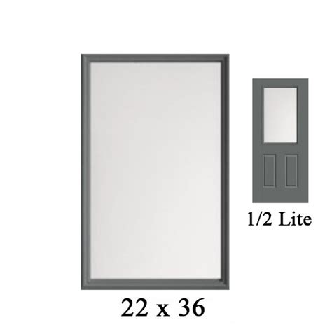 Therma Tru 22 X 36 X 1 Lite Surround With Satin Etch Privacy Glass