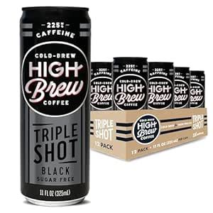 Amazon High Brew Coffee Cold Brew Triple Shot Black Sugar Free