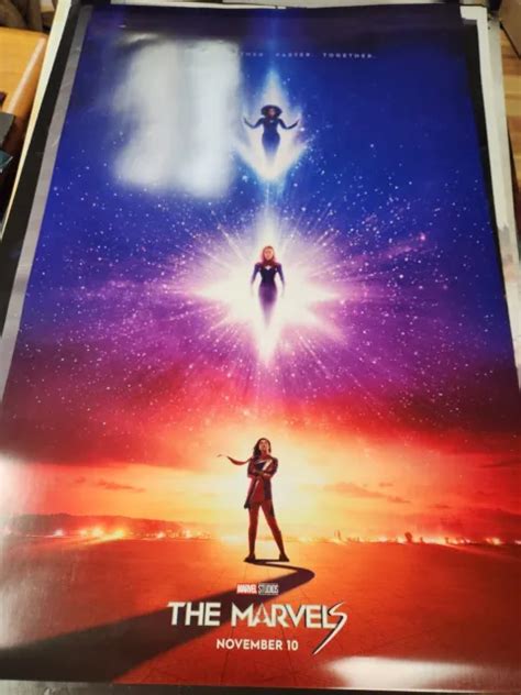 The Marvels 2023 Original Authentic Movie Poster Teaser 27x40 Ds🫡 £