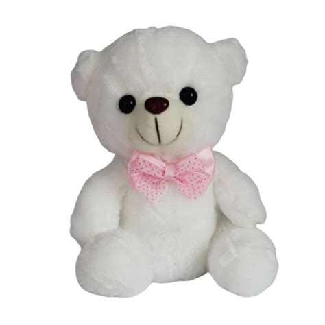 Ursinho De Pel Cia Luminoso Colorido Pequeno Urso Branco Boneca Boneca