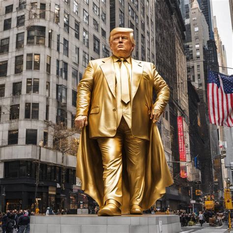 Giant Golden Donald Trump statue in New York 01 by mccloud316 on DeviantArt