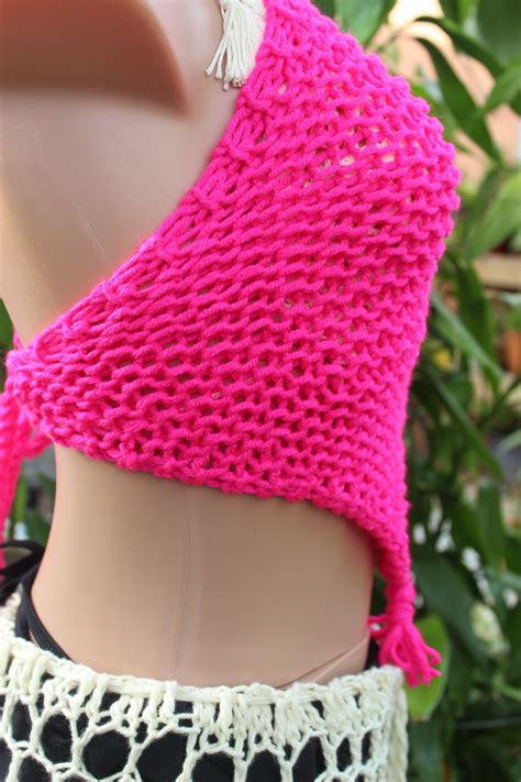 Crochet Bikini Festival Wedding Hobo Top Knitting Top Etsy