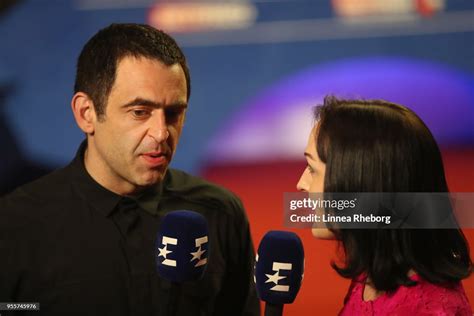 Ronnie Osullivan Is Being Inerviewed By Rachel Casey And Eurosport