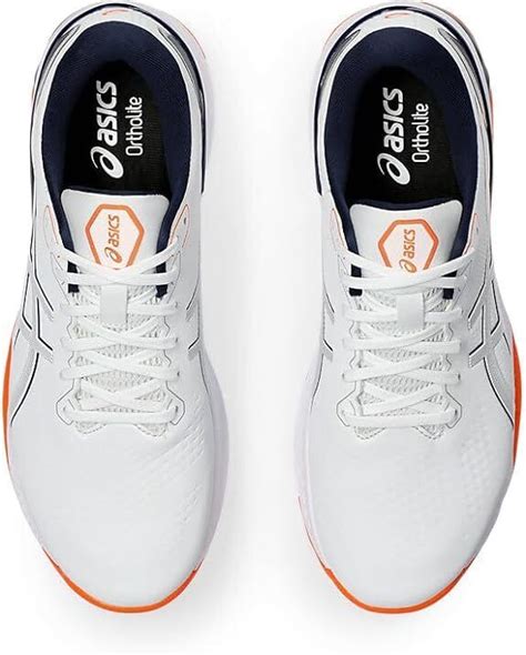 Asics Gel Kayano Ace 2 Golf Shoes Spikeless Shoes White Shocking Orange Sidelineswap