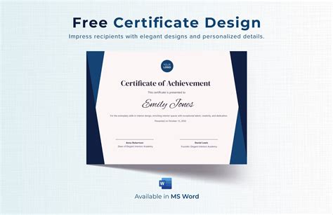 Microsoft Word Templates Certificates