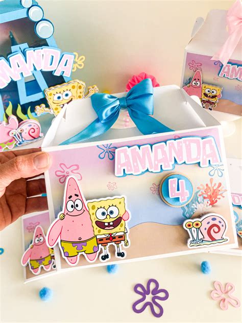 Cajita para dulces Bob Esponja en 2024 Bob esponja cumpleaños Bob