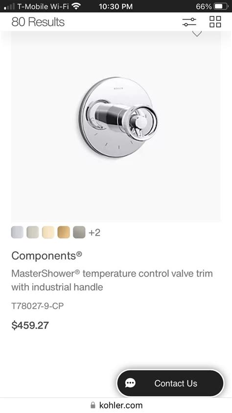 KOHLER Rite Temp Pressure Balancing Valve And Cartridge Kit