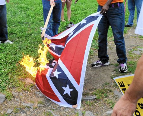 Confederate Flag Burning Blank Template Imgflip