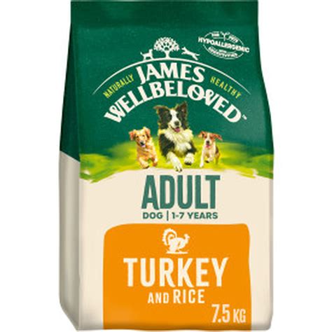 James Wellbeloved Turkey and Rice Dry Adult Dog Food 7.5kg | Wilko
