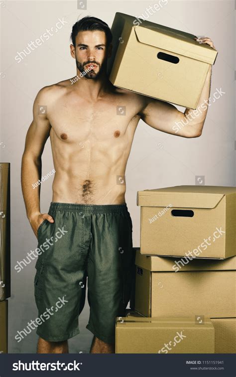 Man Sexy Naked Torso Standing Among Stock Photo 1151151941 Shutterstock