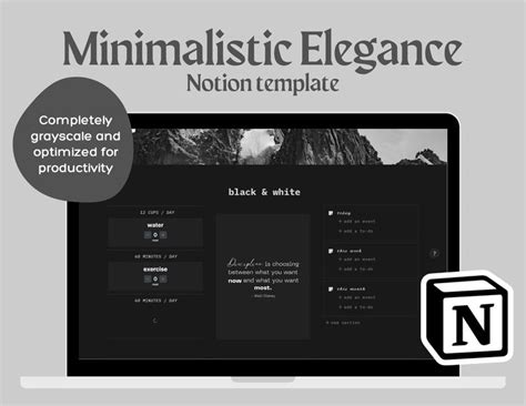 Minimalist Notion Planner Dashboard For Balanced Productive Life