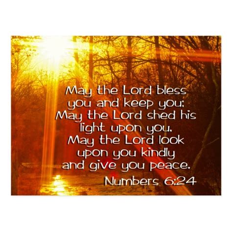 NUMBERS 6 24 BIBLE VERSE MAY THE LORD BLESS YOU POSTCARD Zazzle