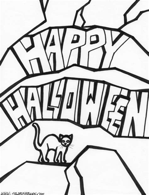 Happy Halloween Letters Coloring Pages - kidsworksheetfun