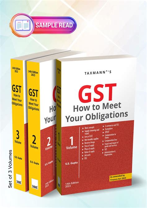 Taxmanns Gst How To Meet Your Obligations Set Of 3 Vols By Taxmann