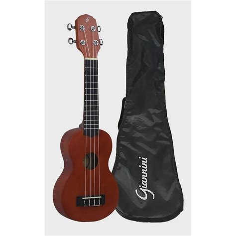 Ukulele Soprano Giannini UKS 21 Acustico Natural Satin Capa Em