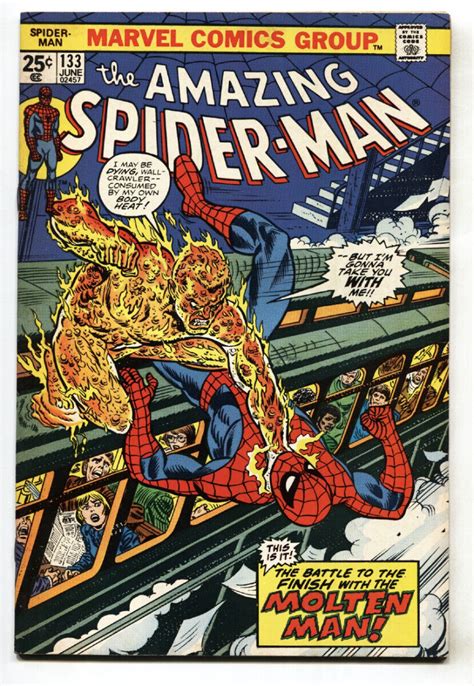 Amazing Spider Man Comic Book Marvel Comics Molten Man Vg