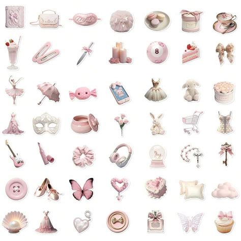 50pcs Coquette Stickers Coquette Aesthetic Coquette Accessories