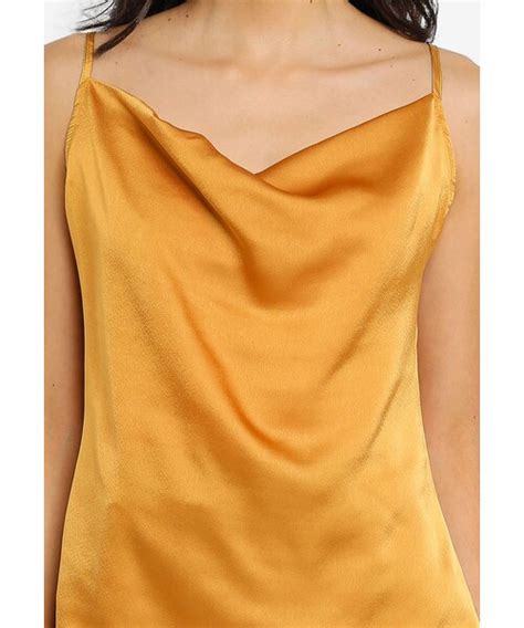 Missguidedの「satin Cowl Neck Cami Top（）」 Wear