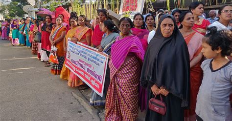 Sabarimala Kerala Women Form 620 Km Wall To Counter Sangh Parivar