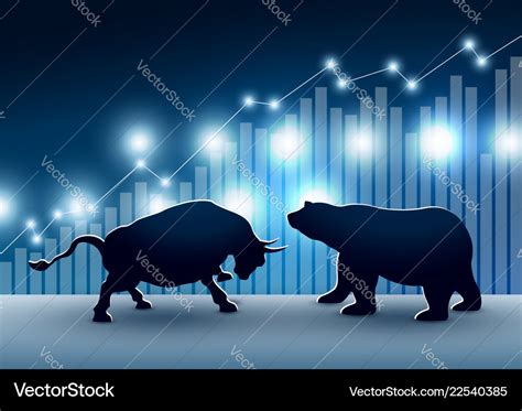 Stock market design bull and bear Royalty Free Vector Image