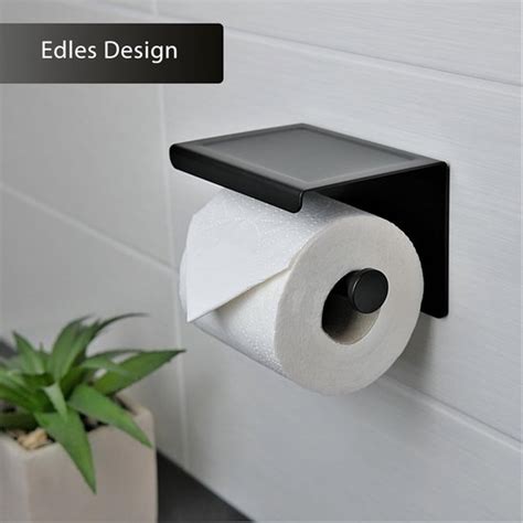 Toiletrolhouder Zonder Boren Zwart Premium Houder Voor Toiletpapier