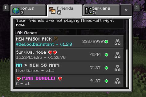 Random LAN servers appeared on my friend list : r/Minecraft