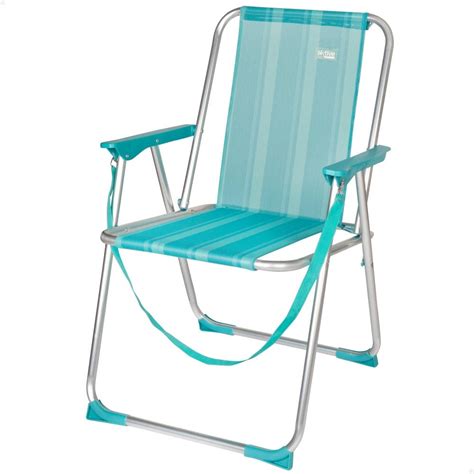 Chaise pliante haute avec poignée chaise de plage avec accoudoirs