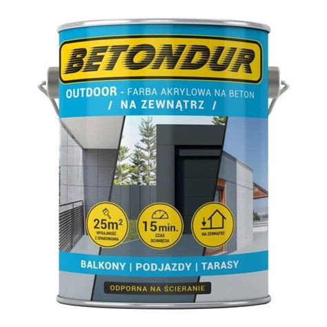 Farba Do Betonu Betondur Outdoor Szara 5 L Do Betonu Castorama