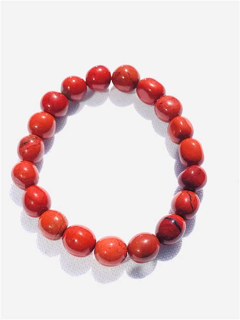 Tumbled Stone Bracelets Wholesale Red Jasper Tumble Stone Bracelets