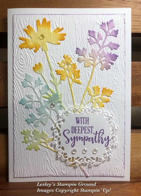 Stampin Up Thinking Of You Card Quiet Meadow Bundle Collage Stamping