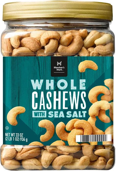 Amazon Member S Mark Roasted Whole Cashews With Sea Salt 33