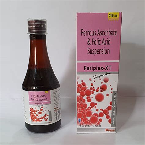 Feriplex Xt Ferrous Ascorbate Folic Acid Suspension Pride Pharma