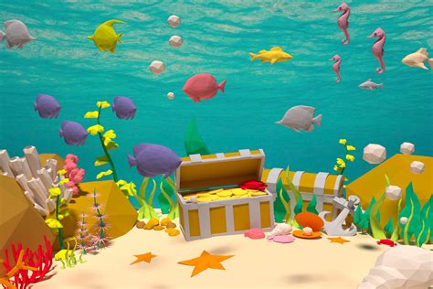 Low Poly Underwater Assets 3D Environments Unity Asset Store